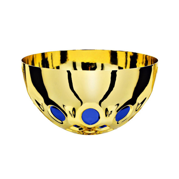 Immagine di MEZZA SFERA INTRECCIATA GOLD-BLUE D. 070 
