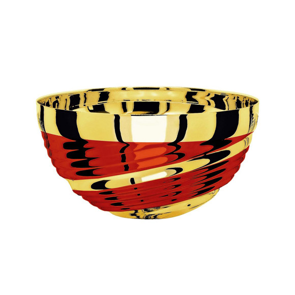 Immagine di MEZZA SFERA BASSA FILETTATA GOLD-RED D. 100