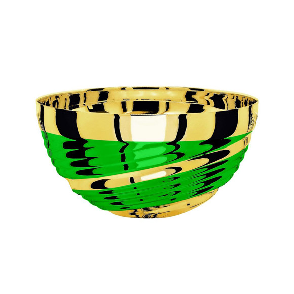 Immagine di MEZZA SFERA BASSA FILETTATA GOLD-GREEN D. 180