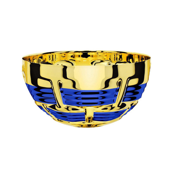 Immagine di MEZZA SFERA CESTINO GOLD-BLUE D. 100