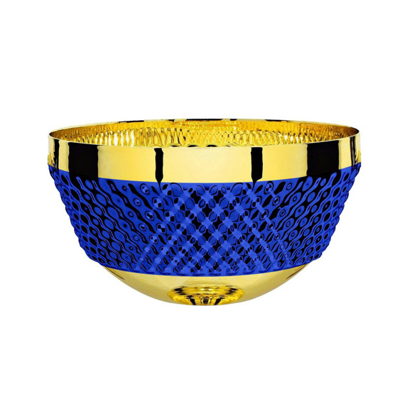 Immagine di MEZZA SFERA PALLINI GOLD-BLUE D. 090