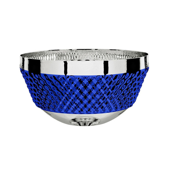 Immagine di MEZZA SFERA PALLINI SILVER-BLUE D. 100