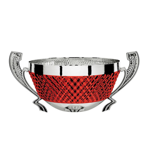 Immagine di MEZZA SFERA PALLINI SILVER-RED D. 120 LINEARE