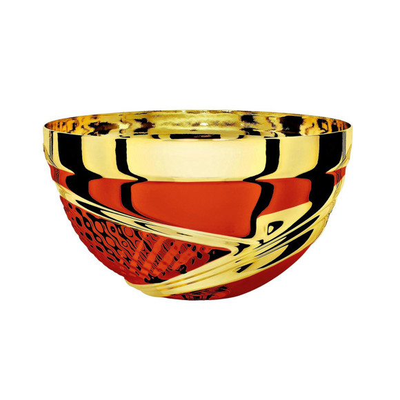 Immagine di MEZZA SFERA BERRETTO GOLD-RED D. 100