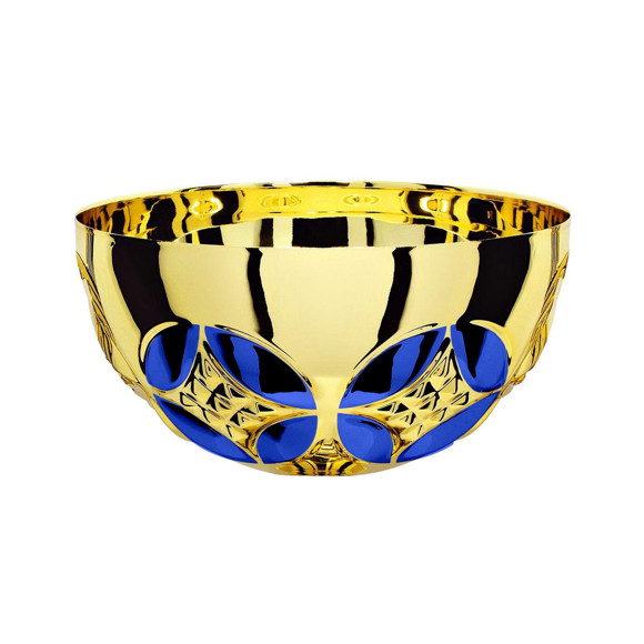 Immagine di MEZZA SFERA FARFALLA GOLD-BLUE D. 120