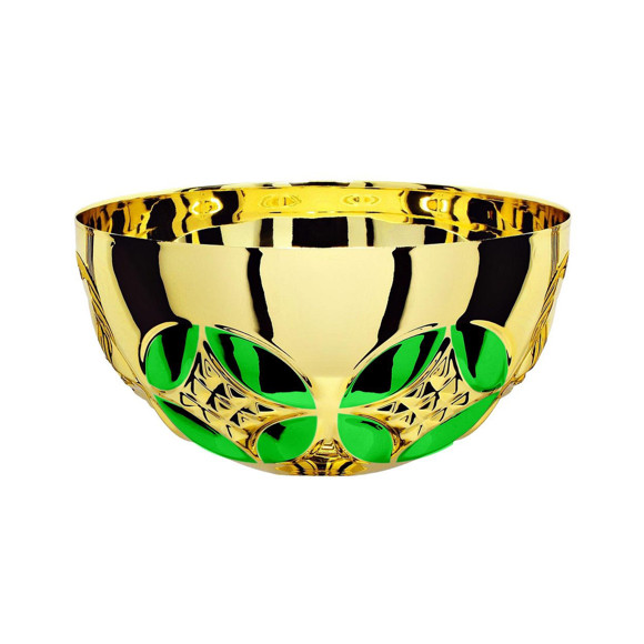 Immagine di MEZZA SFERA FARFALLA GOLD-GREEN D. 160