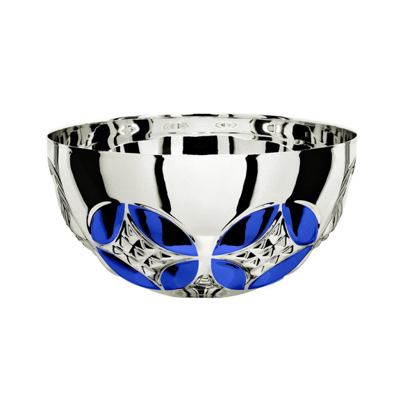 Immagine di MEZZA SFERA FARFALLA SILVER-BLUE D. 090