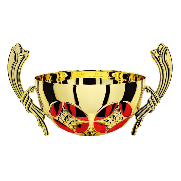 Immagine di MEZZA SFERA FARFALLA GOLD-RED D. 100 CORNUCOPIA