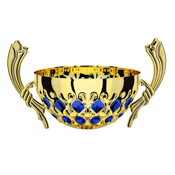 Immagine di MEZZA SFERA CLESSIDRA GOLD-BLUE D. 120 CORNUCOPIA