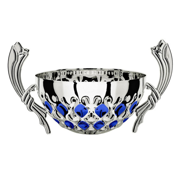 Immagine di MEZZA SFERA CLESSIDRA SILVER-BLUE D. 120 CORNUCOPIA