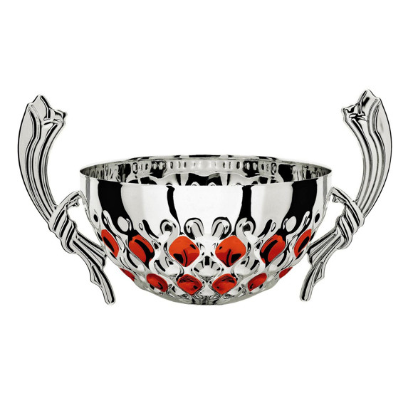 Immagine di MEZZA SFERA CLESSIDRA SILVER-RED D. 180 CORNUCOPIA