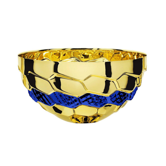 Immagine di MEZZA SFERA GALANA GOLD-BLUE D. 090