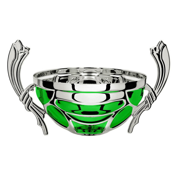 Immagine di MEZZA SFERA PAPERINO SILVER-GREEN D. 100 CORNUCOPIA