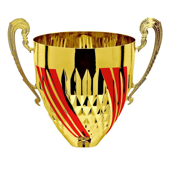 Immagine di CONO PIRAMIDE GOLD-RED D. 140 ONDULATA