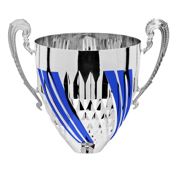 Immagine di CONO PIRAMIDE SILVER-BLUE D. 120 ONDULATA