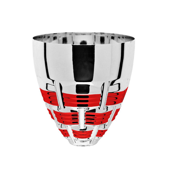 Immagine di CONO CESTINO_02 SILVER-RED D. 080